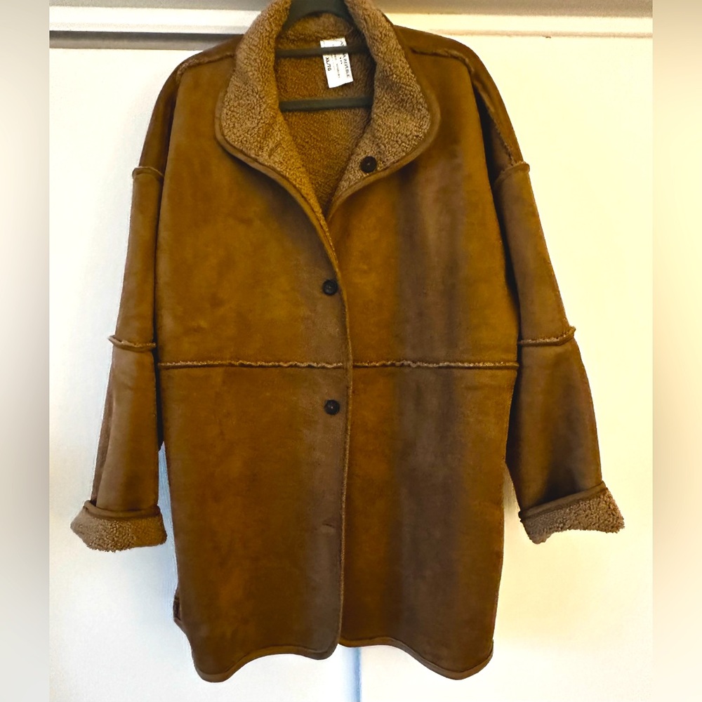 Brown Shearling Women's Coat
